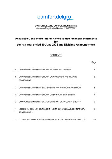 Thumbnail ComfortDelGro Half-year Report 2025-h1