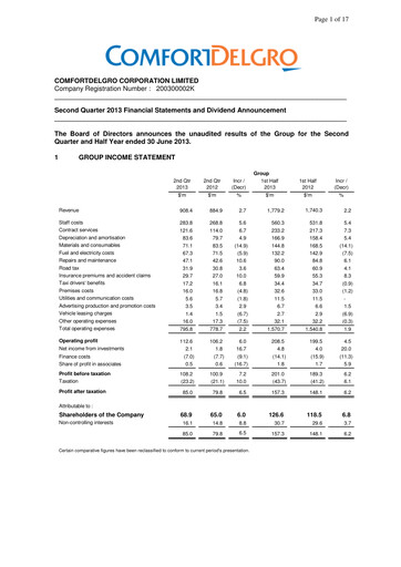 Thumbnail ComfortDelGro Quarterly Report 2013-q2