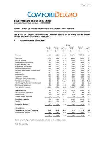 Thumbnail ComfortDelGro Quarterly Report 2014-q2