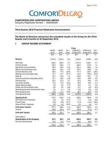 Thumbnail ComfortDelGro Quarterly Report 2016-q3
