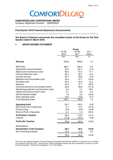 Thumbnail ComfortDelGro Quarterly Report 2018-q1
