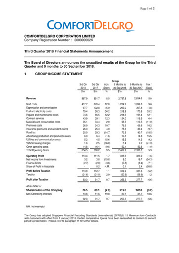 Thumbnail ComfortDelGro Quarterly Report 2018-q3