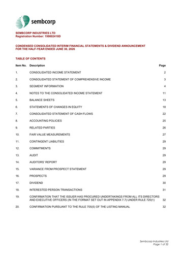 Thumbnail Sembcorp Half-year Report 2026-h1