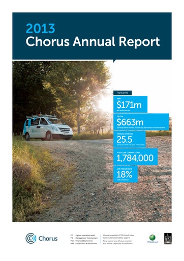 Thumbnail Chorus Annual Report 2013