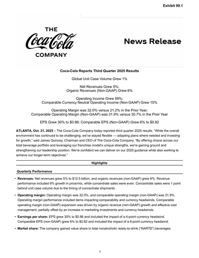 Thumbnail Coca-Cola Quarterly Report 2025-q3