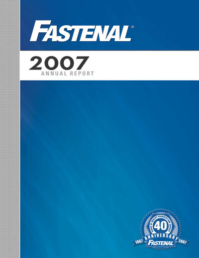 Thumbnail Fastenal Annual Report 2007