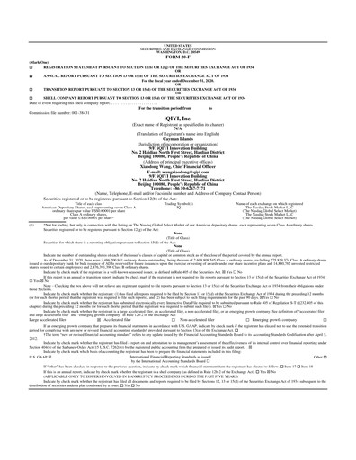 Vorschaubild iQIYI Jahresbericht 2020