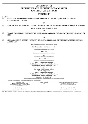 Vorschaubild iQIYI Jahresbericht 2021