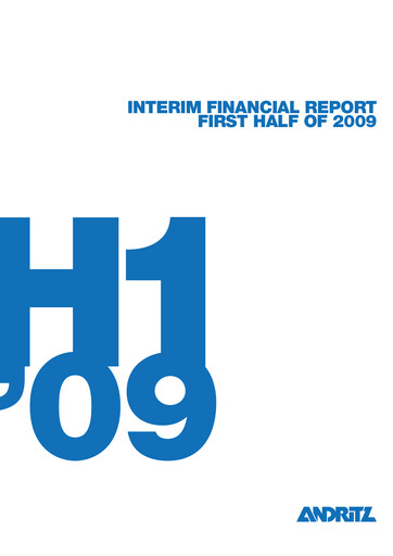 Miniature Andritz Rapport semestriel 2009-h1