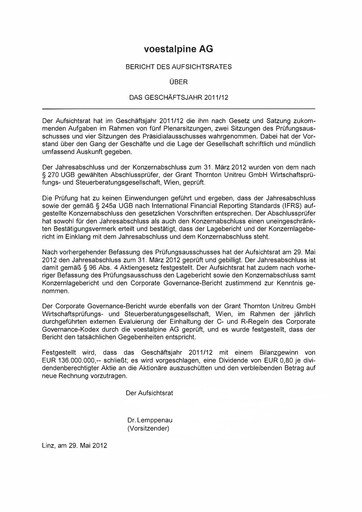 Thumbnail Voestalpine Annual Report 2012