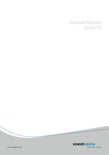 Thumbnail Voestalpine Annual Report 2014-2015
