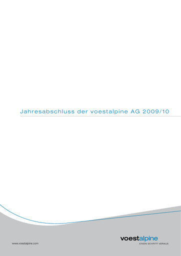 Thumbnail Voestalpine Financial Statement 2009-2010