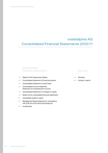 Thumbnail Voestalpine Financial Statement 2010-2011