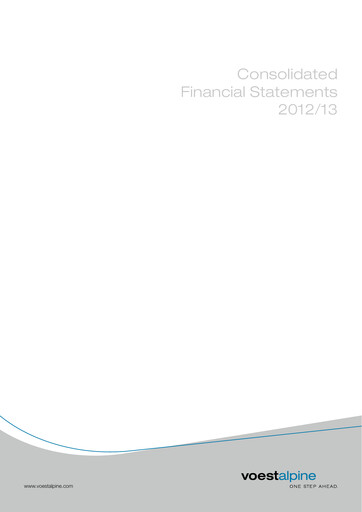 Thumbnail Voestalpine Financial Statement 2012