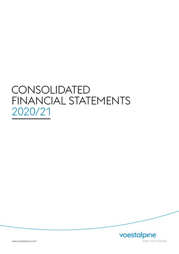 Thumbnail Voestalpine Financial Statement 2020