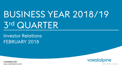 Thumbnail Voestalpine Quarterly Report 2018-q3