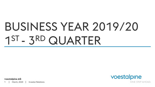 Thumbnail Voestalpine Quarterly Report 2019-q3
