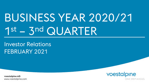 Thumbnail Voestalpine Quarterly Report 2020-q3