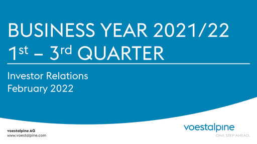 Thumbnail Voestalpine Quarterly Report 2021-q3