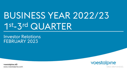 Thumbnail Voestalpine Quarterly Report 2022-q3