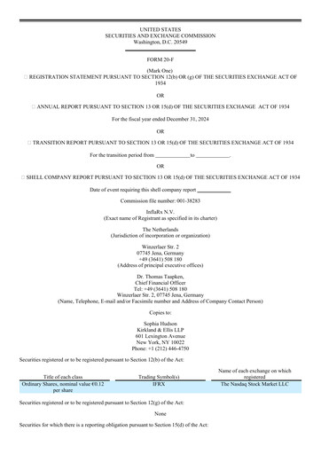 Miniature InflaRx
 Rapport annuel 2024