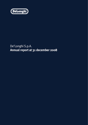 Thumbnail De' Longhi Annual Report 2008