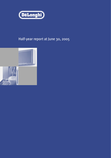 Thumbnail De' Longhi Half-year Report 2005-h1