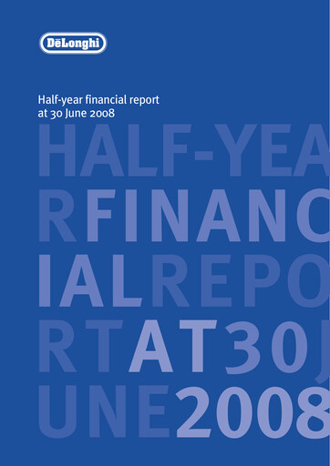 Thumbnail De' Longhi Half-year Report 2008-h1