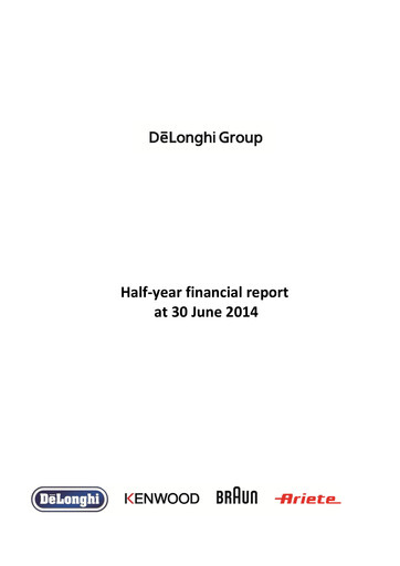 Thumbnail De' Longhi Half-year Report 2014-h1