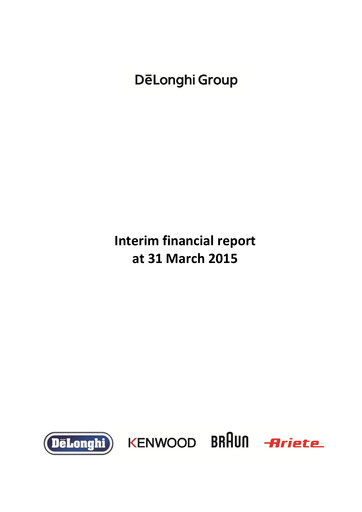 Thumbnail De' Longhi Quarterly Report 2015-q1