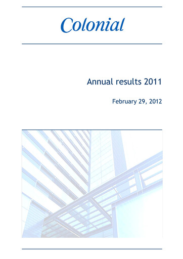 Miniature Inmobiliaria Colonial
 Rapport financier 2011