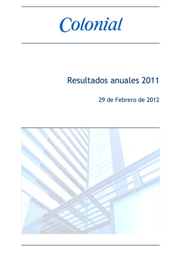 Miniature Inmobiliaria Colonial
 Rapport financier 2011