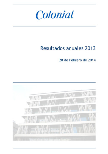 Miniature Inmobiliaria Colonial
 Rapport financier 2013