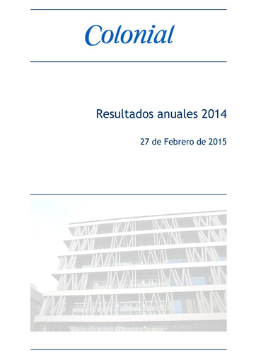Miniature Inmobiliaria Colonial
 Rapport financier 2014