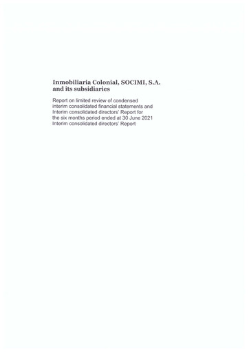 Vorschaubild Inmobiliaria Colonial
 Finanzmitteilung 2021-h1