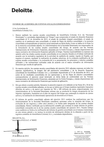 Thumbnail Inmobiliaria Colonial
 Financial Statement 2011