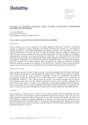 Vorschaubild Inmobiliaria Colonial
 Finanzmitteilung 2016-h1