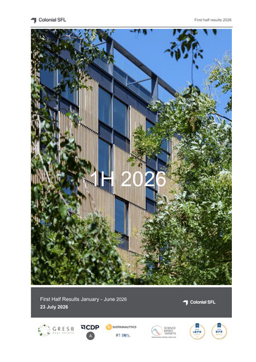 Thumbnail Inmobiliaria Colonial
 Half-year Report 2026-h1