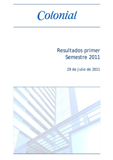 Miniature Inmobiliaria Colonial
 Rapport semestriel 2011-h1