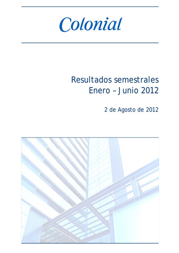 Thumbnail Inmobiliaria Colonial
 Half-year Report 2012-h1