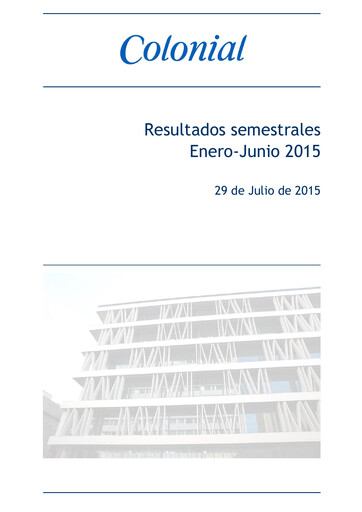 Miniature Inmobiliaria Colonial
 Rapport semestriel 2015-h1