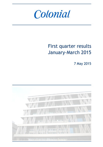 Thumbnail Inmobiliaria Colonial
 Quarterly Report 2015-q1