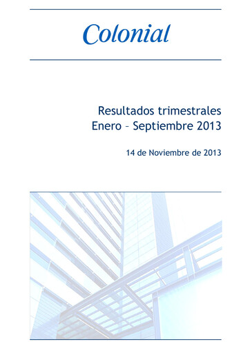 Thumbnail Inmobiliaria Colonial
 Quarterly Report 2013-q3
