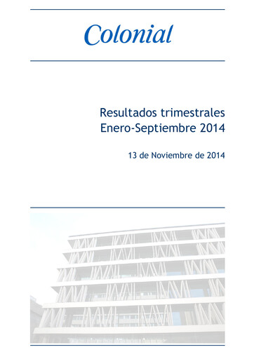 Thumbnail Inmobiliaria Colonial
 Quarterly Report 2014-q3