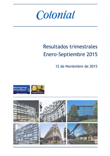 Thumbnail Inmobiliaria Colonial
 Quarterly Report 2015-q3