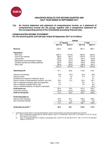 Thumbnail SATS Half-year Report 2017-2018