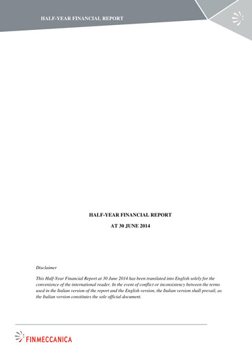 Vorschaubild Leonardo Halbjahresbericht 2014-h1