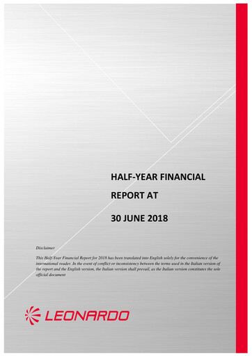 Vorschaubild Leonardo Halbjahresbericht 2018-h1
