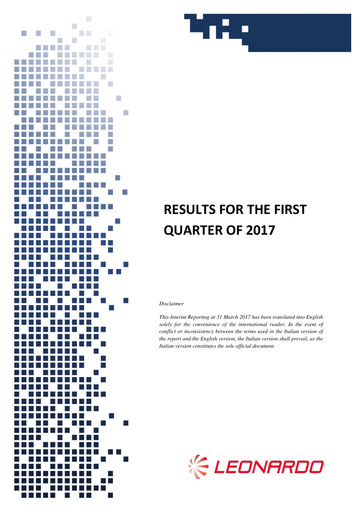 Thumbnail Leonardo Quarterly Report 2017-q1