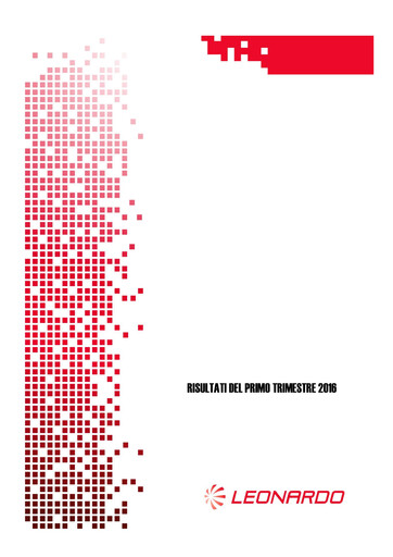 Thumbnail Leonardo Quarterly Report 2016-q1